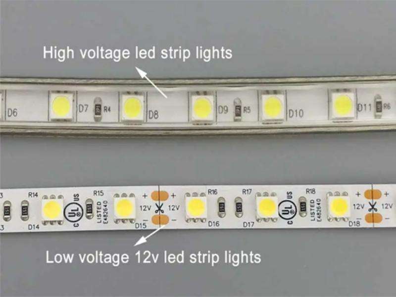 high LED strip vs low LED strip