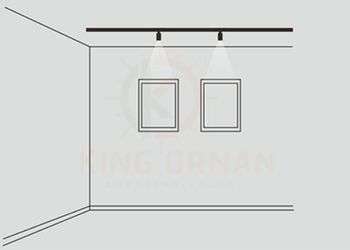 Individually positioned magnetic track spotlights